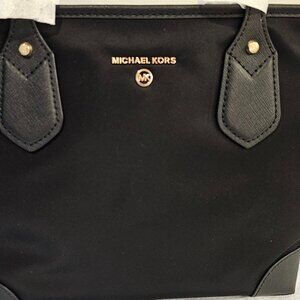 Ladies Eva Top-zip Gabardine Tote Bag In Black